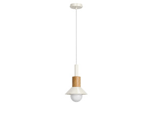 Lampada a sospensione in metallo "Elwood" - 10 x 25 cm - Beige