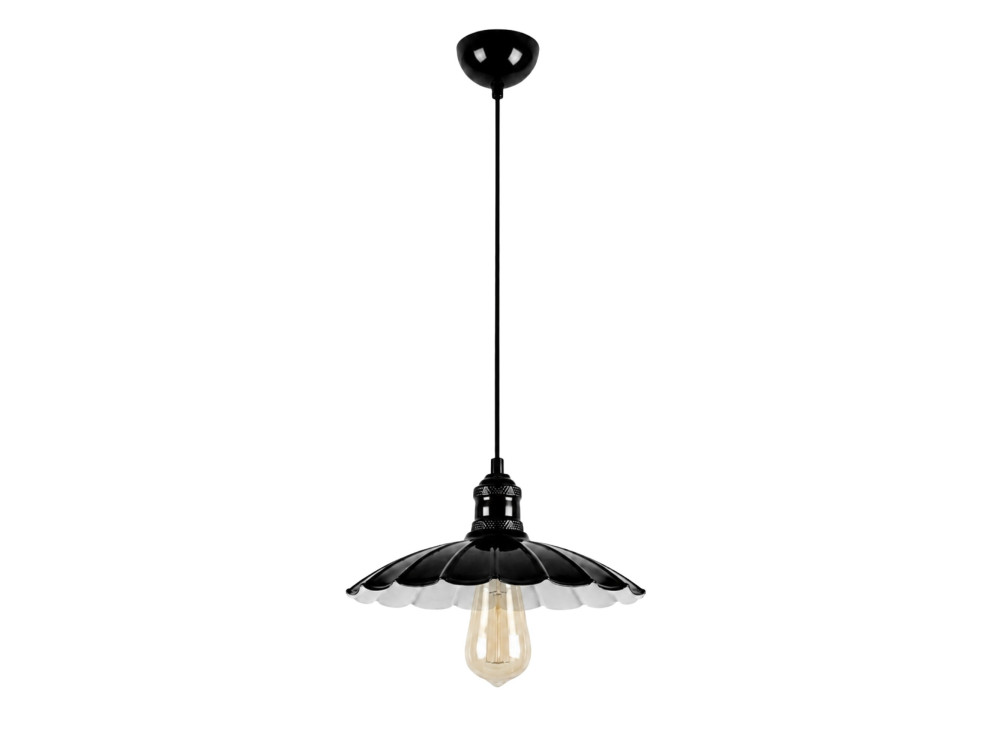 Lampada a sospensione in metallo "Volan" - 25 x 25 cm - Nero