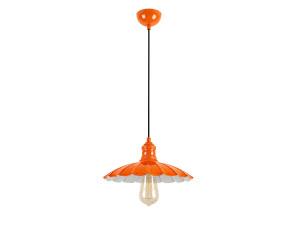 Lampada a sospensione in metallo "Volan" - 25 x 25 cm - Arancione