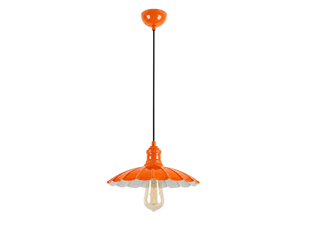 Lampada a sospensione in metallo "Volan" - 25 x 25 cm - Arancione