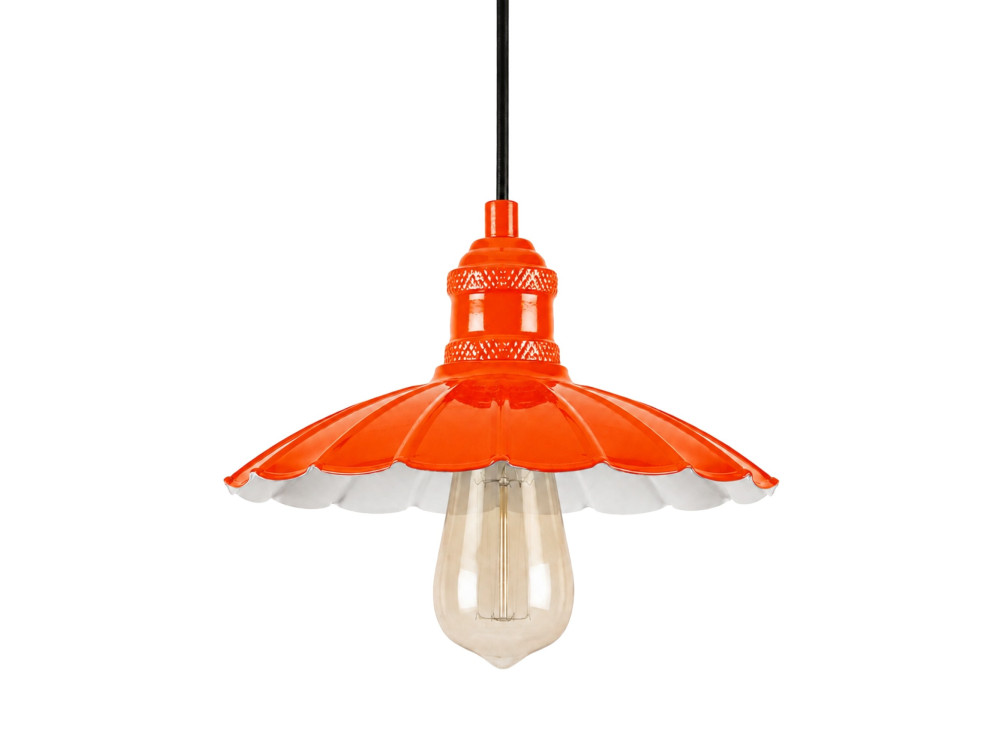 Lampada a sospensione in metallo "Volan" - 25 x 25 cm - Arancione