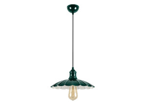Lampada a sospensione in metallo "Volan" - 25 x 25 cm - Verde scuro