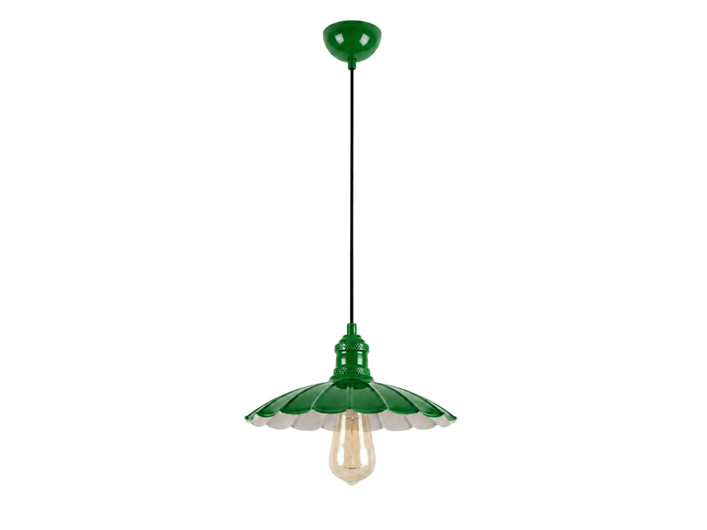 Lampada a sospensione in metallo "Volan" - 25 x 25 cm - Verde chiaro