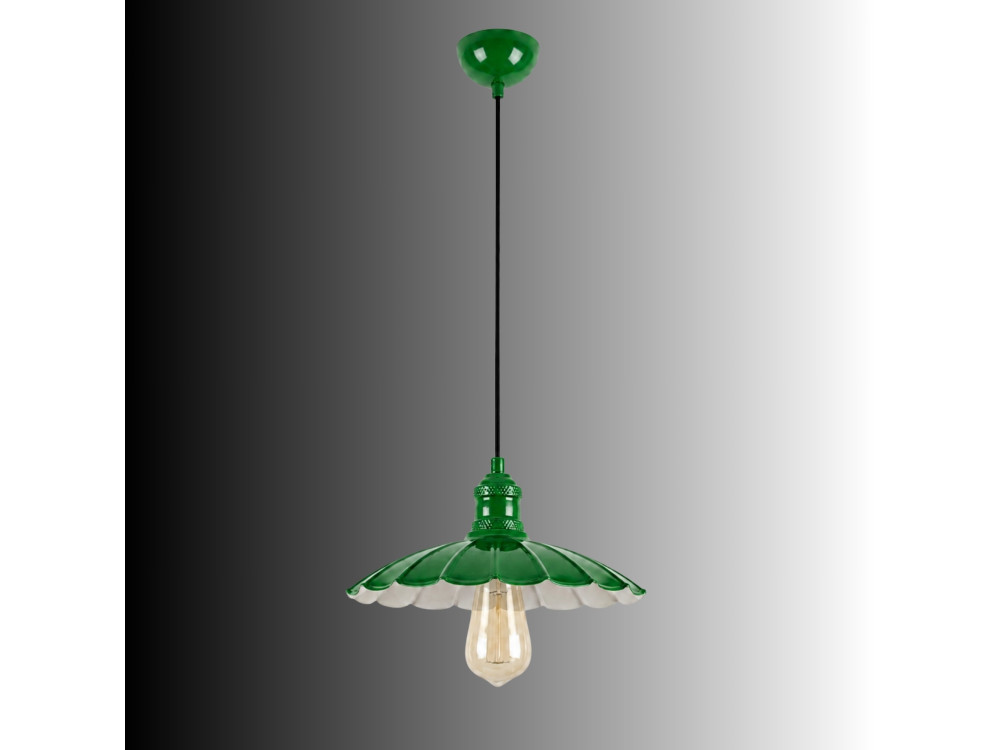 Lampada a sospensione in metallo "Volan" - 25 x 25 cm - Verde chiaro