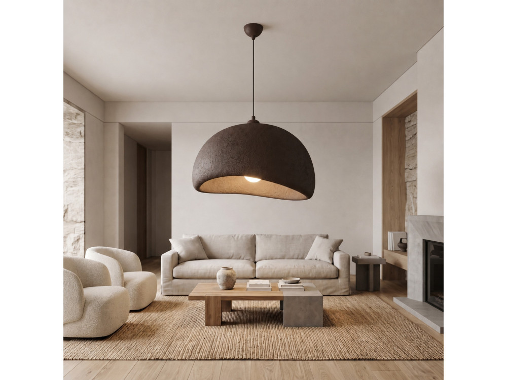 Lampada a sospensione in metallo "Beta" - 50 x 40 cm - Marrone