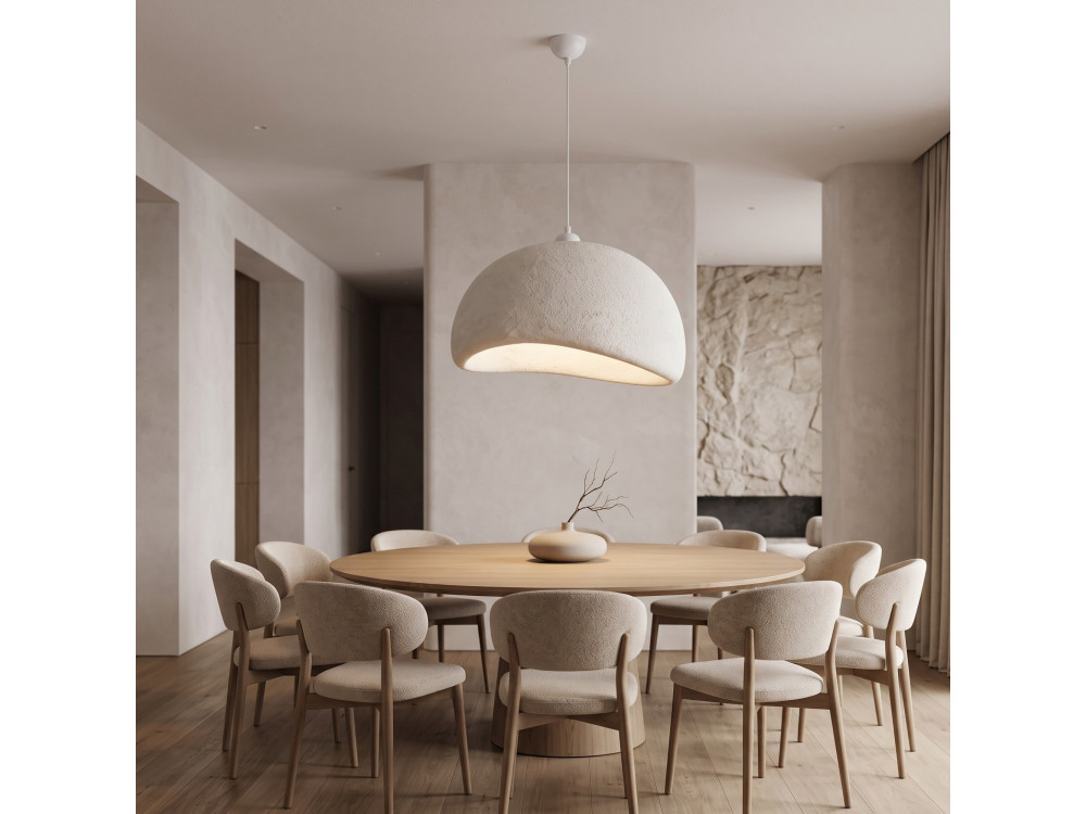 Lampada a sospensione in metallo "Beta" - 50 x 40 cm - Bianco