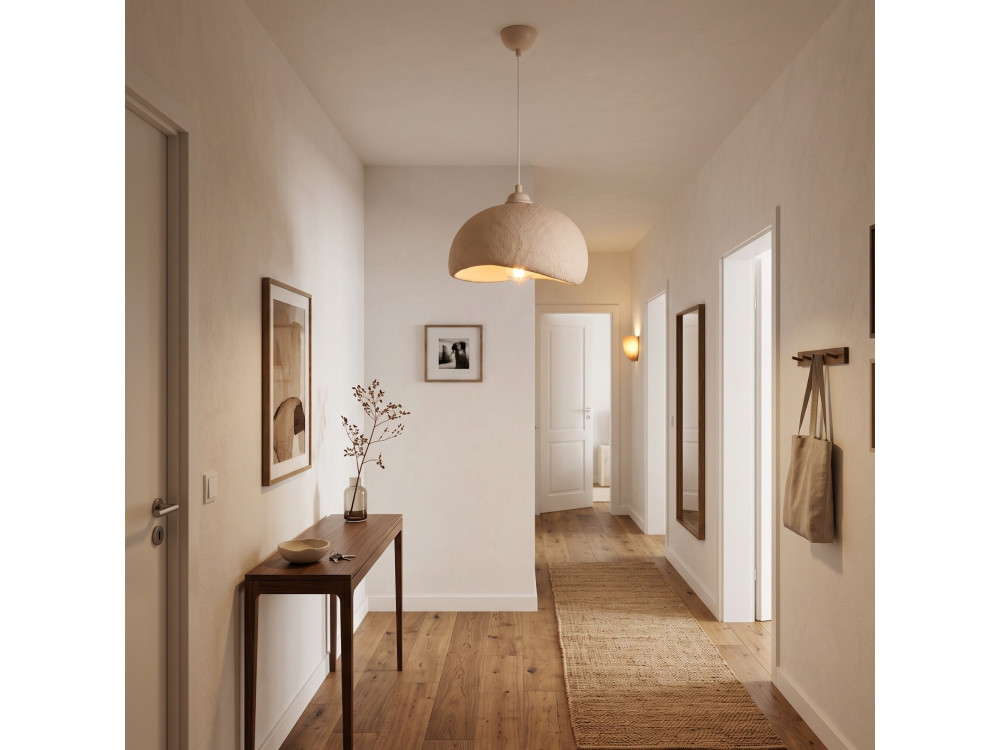 Lampada a sospensione in metallo "Beta" - 30 x 24 cm - Beige