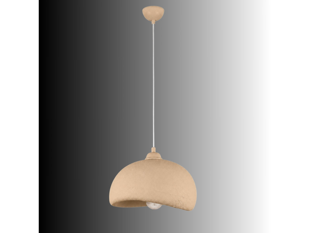 Lampada a sospensione in metallo "Beta" - 30 x 24 cm - Beige