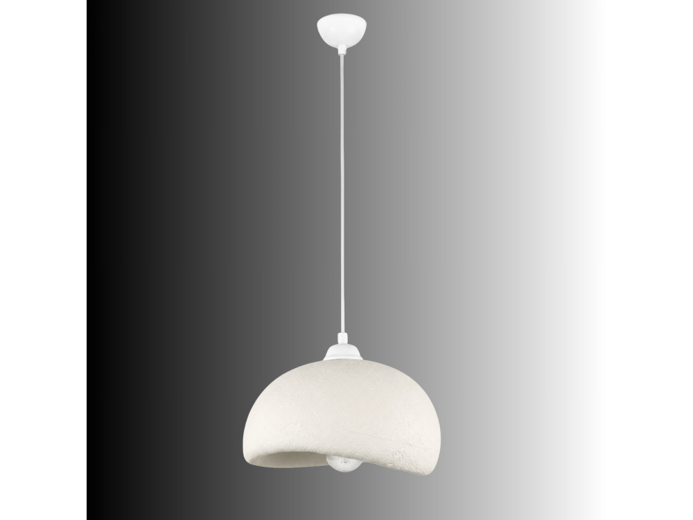 Lampada a sospensione in metallo "Beta" - 30 x 24 cm - Bianco