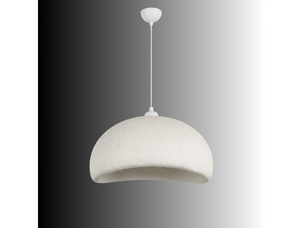 Lampada a sospensione in metallo "Beta" - 40 x 32 cm - Bianco