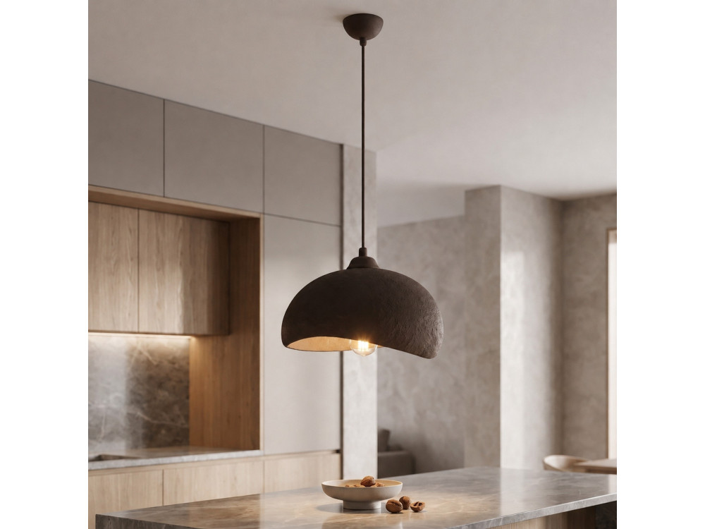 Lampada a sospensione in metallo "Beta" - 30 x 24 cm - Marrone