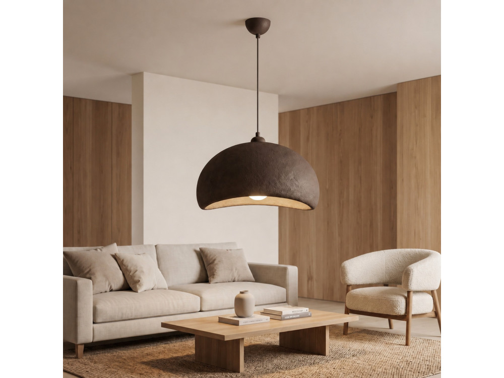 Lampada a sospensione in metallo "Beta" - 40 x 32 cm - Marrone
