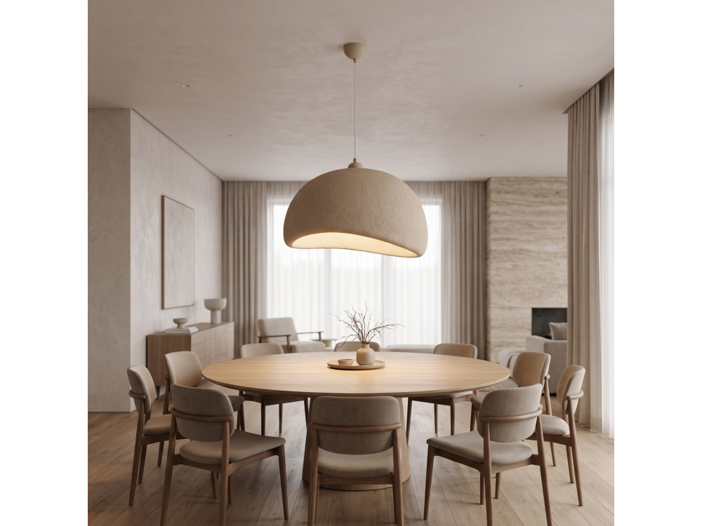 Lampada a sospensione in metallo "Beta" - 50 x 40 cm - Beige