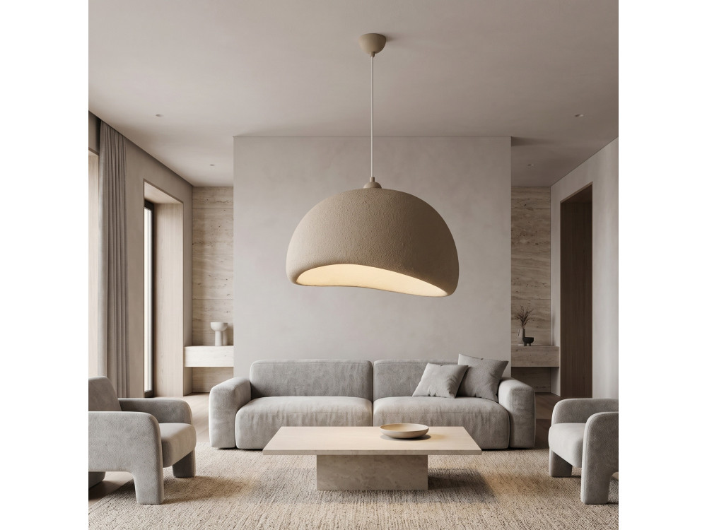 Lampada a sospensione in metallo "Beta" - 50 x 40 cm - Beige