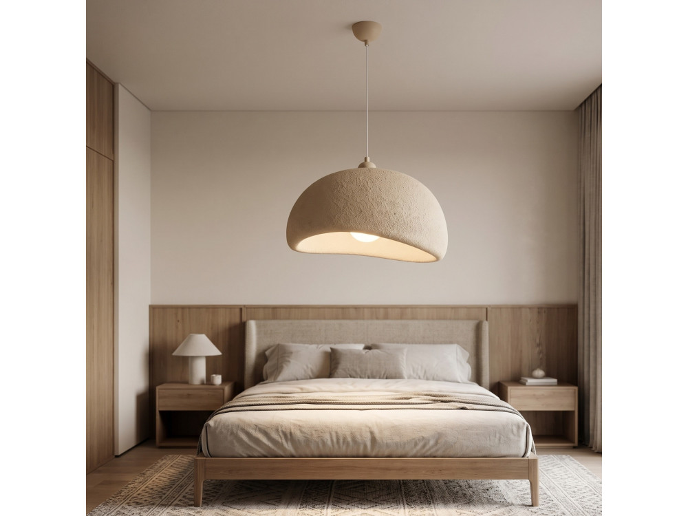 Lampada a sospensione in metallo "Beta" - 50 x 40 cm - Beige
