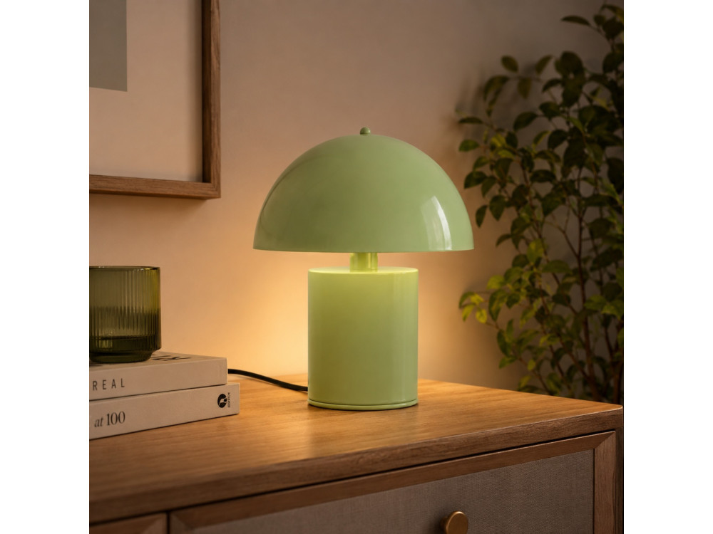 Lampada da tavolo in metallo "Pera" - 26 x 26 cm - Verde menta