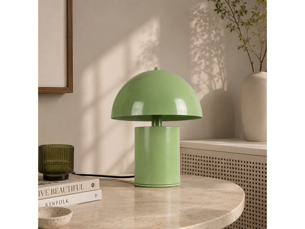 Lampada da tavolo in metallo "Pera" - 26 x 26 cm - Verde menta
