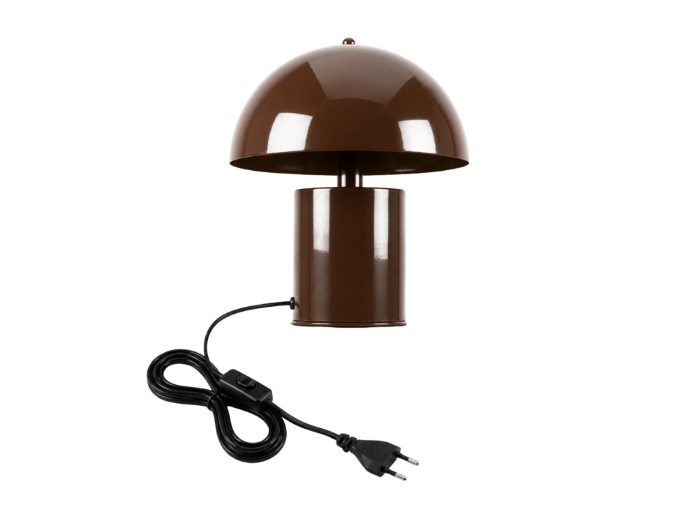 Lampada da tavolo in metallo "Pera" - 26 x 26 cm - Marrone