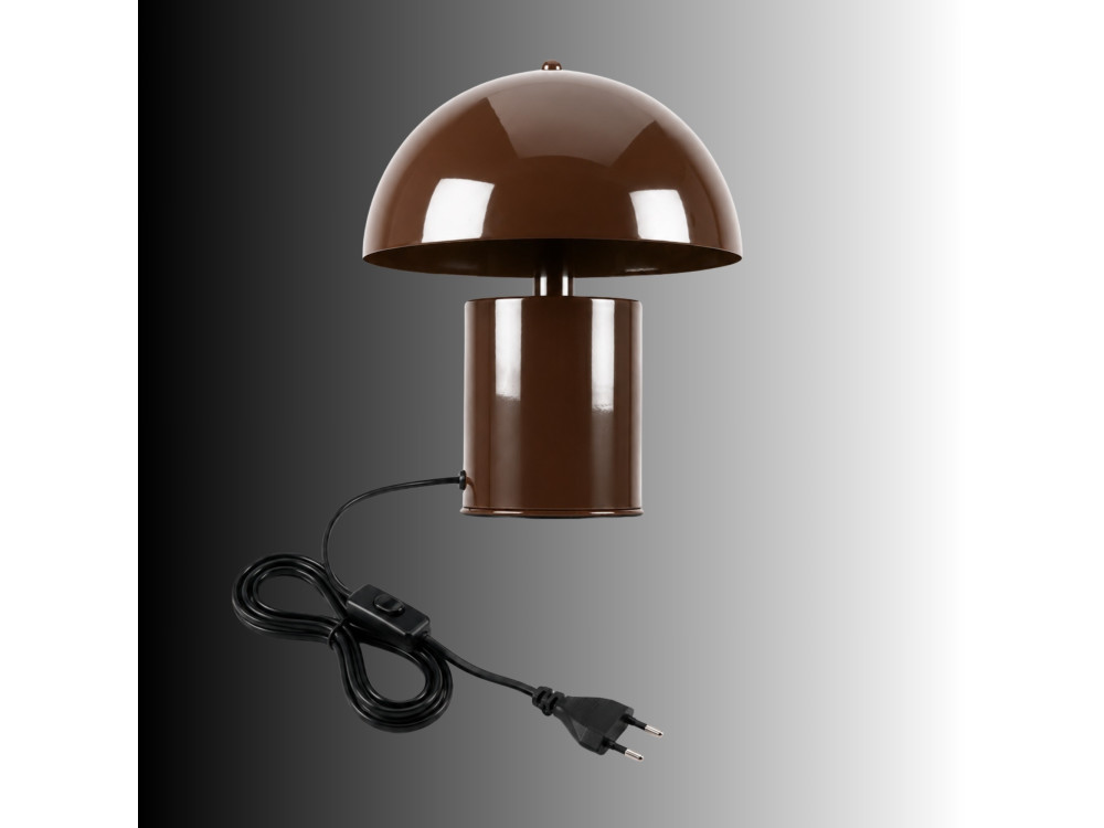 Lampada da tavolo in metallo "Pera" - 26 x 26 cm - Marrone