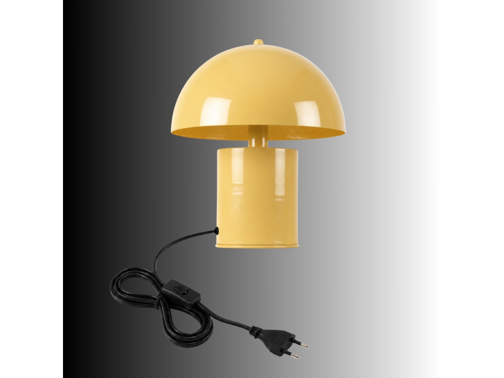 Lampada da tavolo in metallo "Pera" - 26 x 26 cm - Giallo