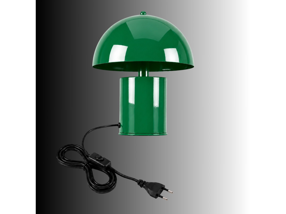 Lampada da tavolo in metallo "Pera" - 26 x 26 cm - Verde scuro