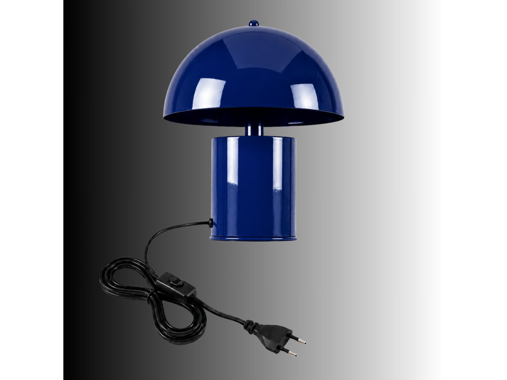 Lampada da tavolo in metallo "Pera" - 26 x 26 cm - Blu marino