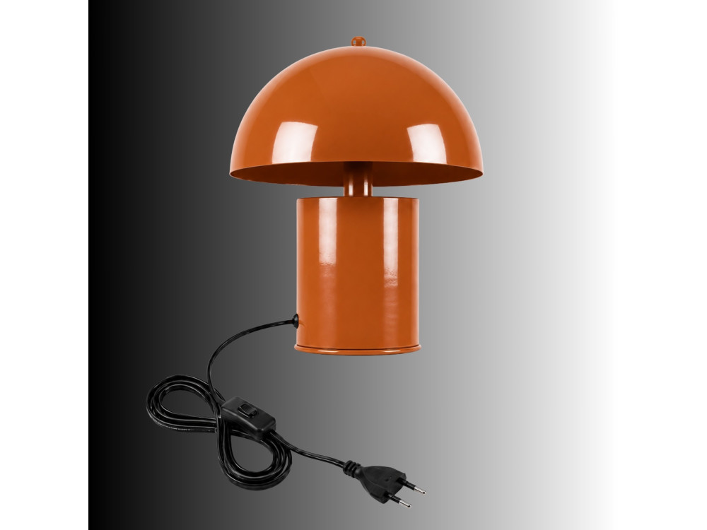 Lampada da tavolo in metallo "Pera" - 26 x 26 cm - Arancione