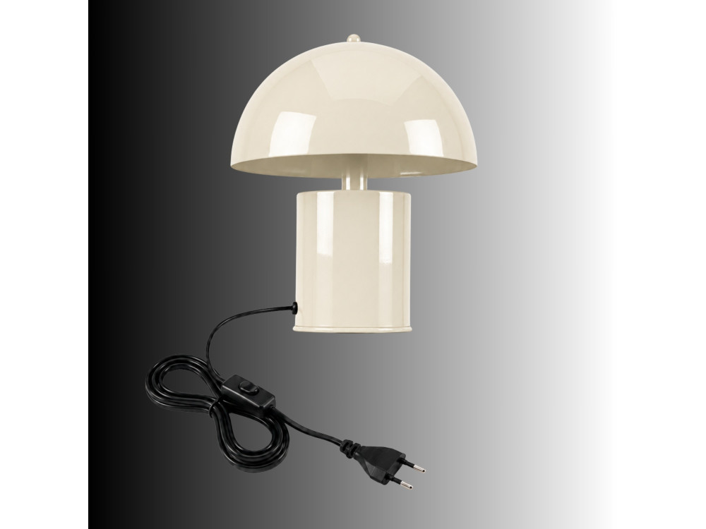 Lampada da tavolo in metallo "Pera" - 26 x 26 cm - Beige