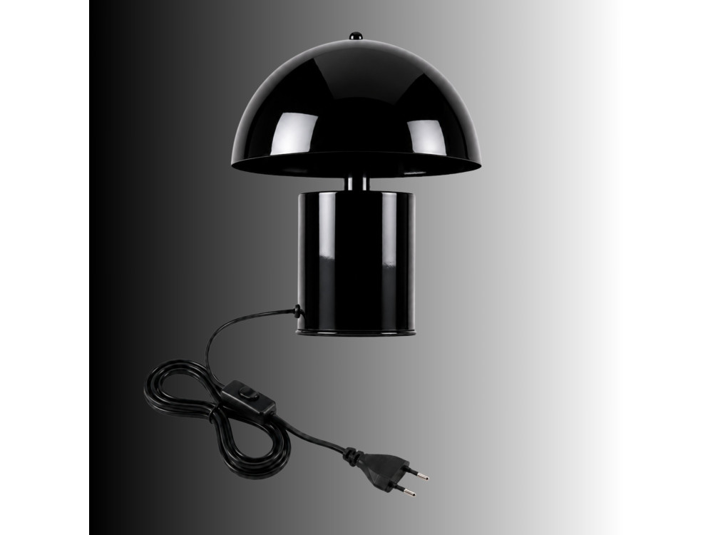 Lampada da tavolo in metallo "Pera" - 26 x 26 cm - Nero