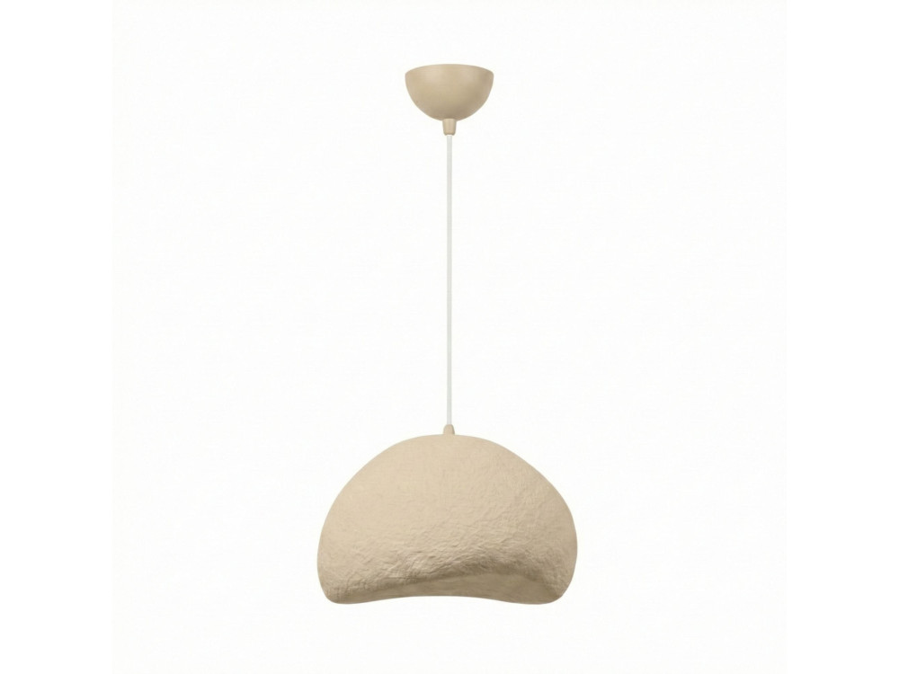 Lampada a sospensione in metallo "Loval" - 50 x 44 cm - Beige