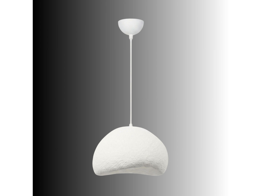 Lampada a sospensione in metallo "Loval" - 50 x 44 cm - Bianco