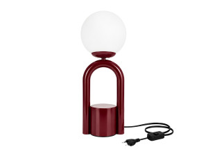 Lampada da tavolo in metallo "Loop" - 15 x 15 cm - Bordeaux