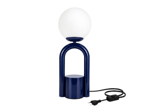 Lampada da tavolo in metallo "Loop" - 15 x 15 cm - Blu