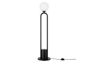 Lampada da terra in metallo "Loop" - 30 x 30 cm - Nero
