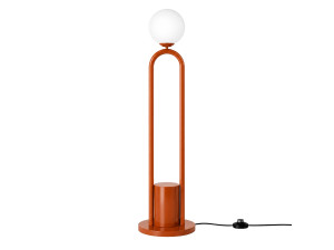 Lampada da terra in metallo "Loop" - 30 x 30 cm - Marrone