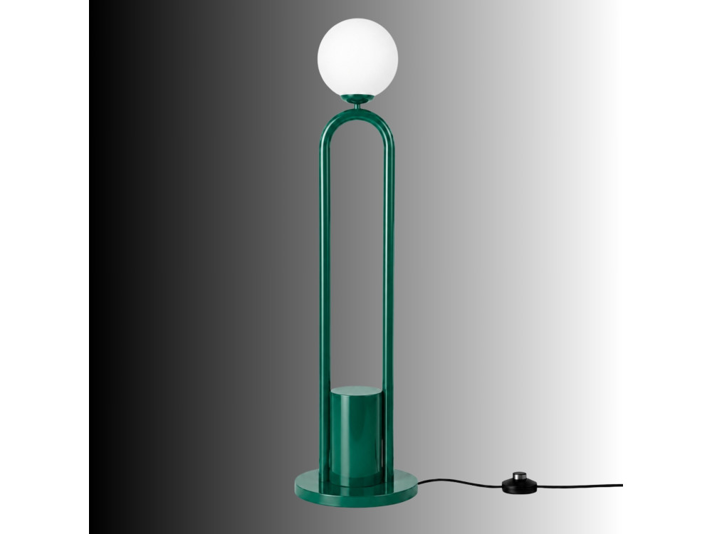 Lampada da terra in metallo "Loop" - 30 x 30 cm - Verde