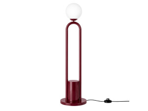 Lampada da terra in metallo "Loop" - 30 x 30 cm - Rosso