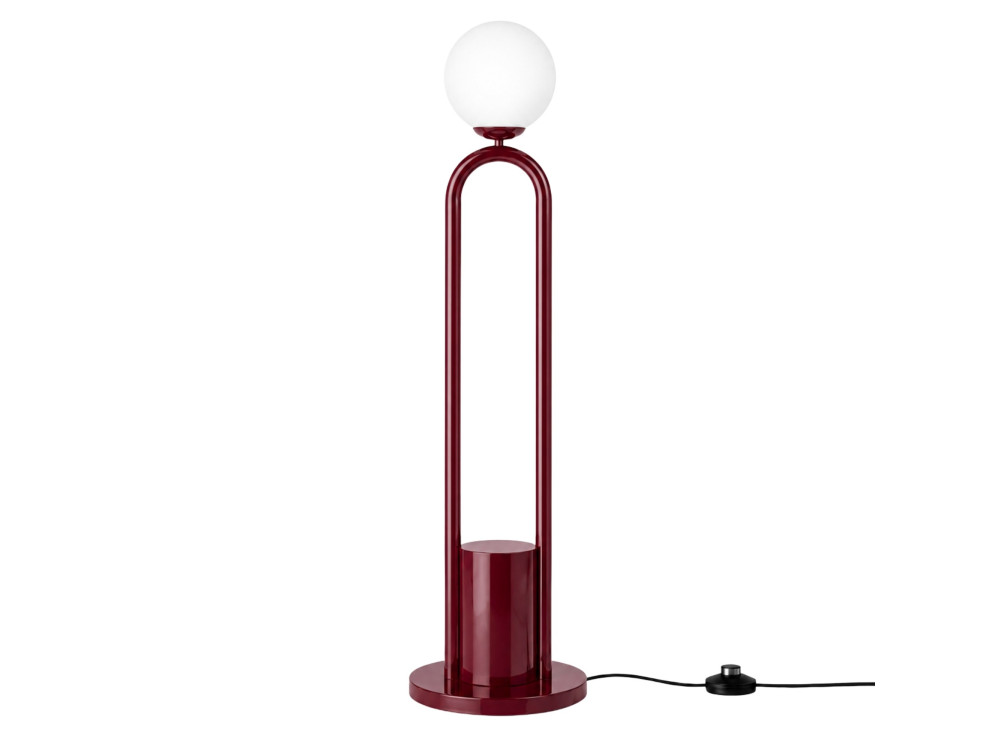 Lampada da terra in metallo "Loop" - 30 x 30 cm - Rosso