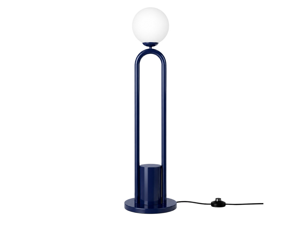 Lampada da terra in metallo "Loop" - 30 x 30 cm - Blu
