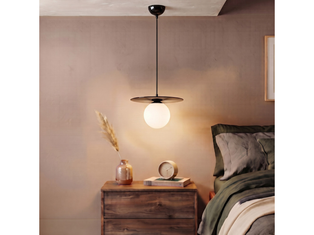 Lampada a sospensione in metallo "Vesper" - 40 x 40 cm - Nero
