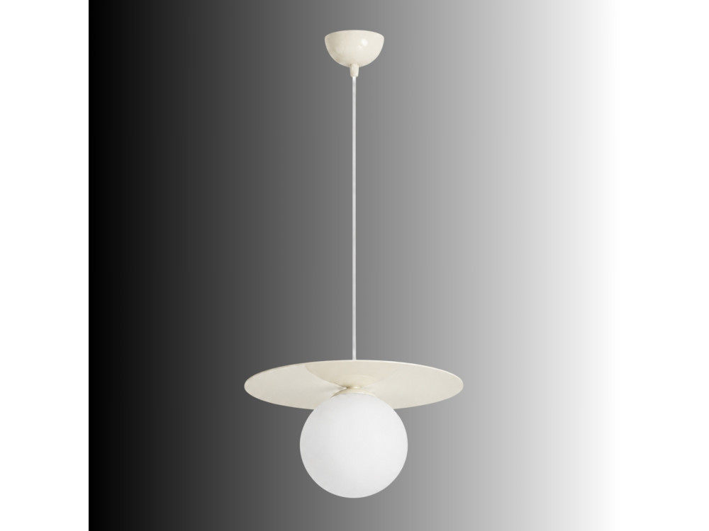 Lampada a sospensione in metallo "Vesper" - 40 x 40 cm - Beige