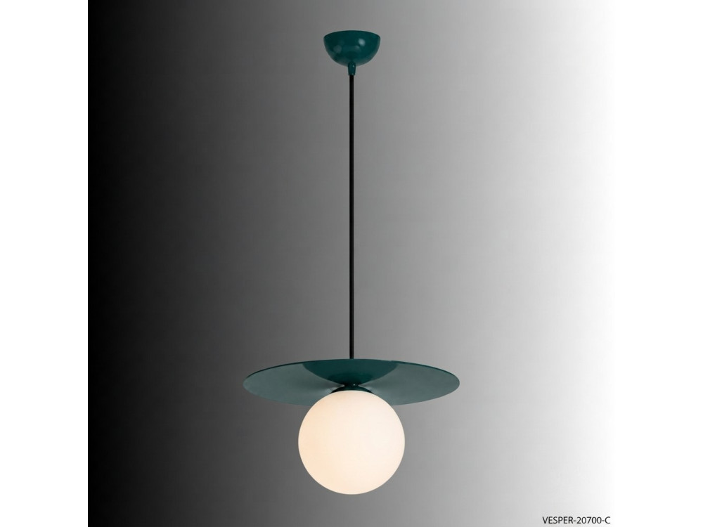 Lampada a sospensione in metallo "Vesper" - 40 x 40 cm - Verde