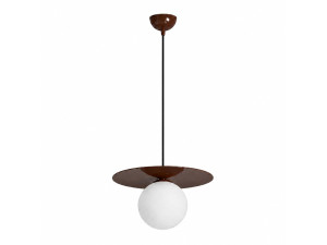 Lampada a sospensione in metallo "Vesper" - 40 x 40 cm - Marrone