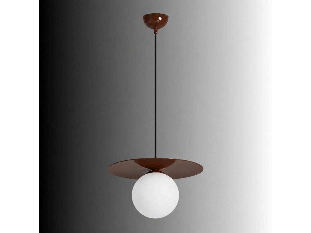 Lampada a sospensione in metallo "Vesper" - 40 x 40 cm - Marrone