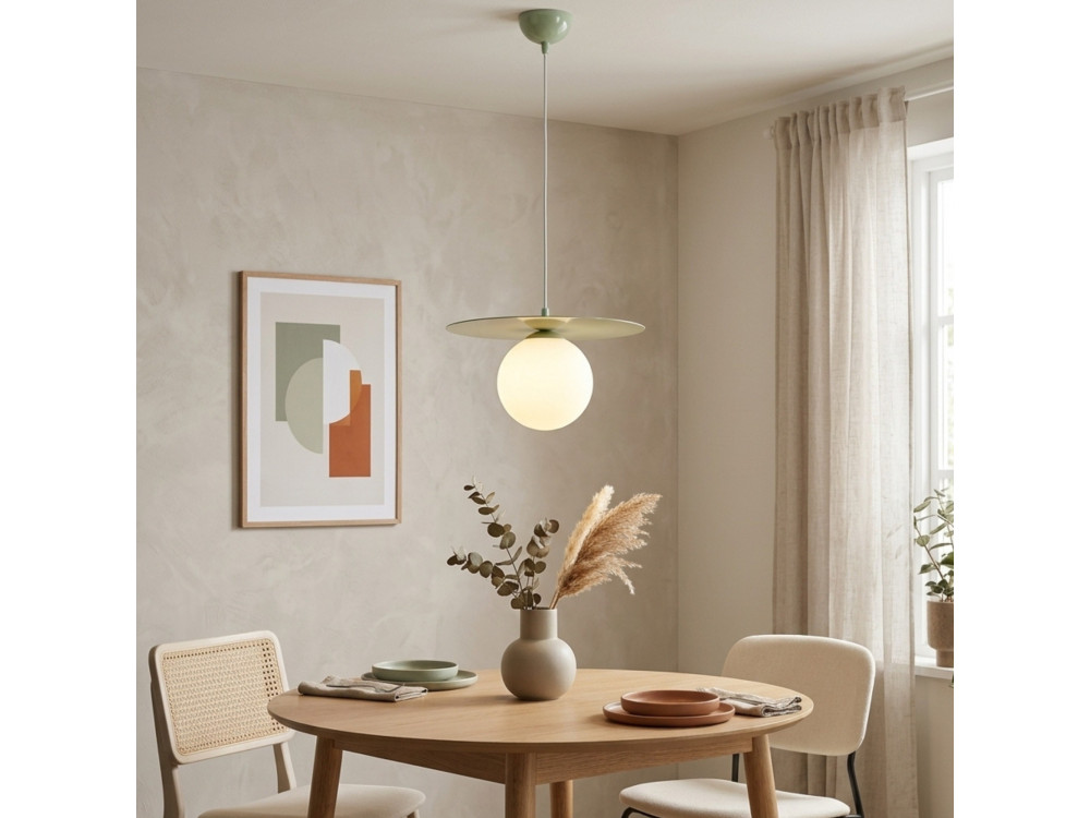 Lampada a sospensione in metallo "Vesper" - 40 x 40 cm - Verde