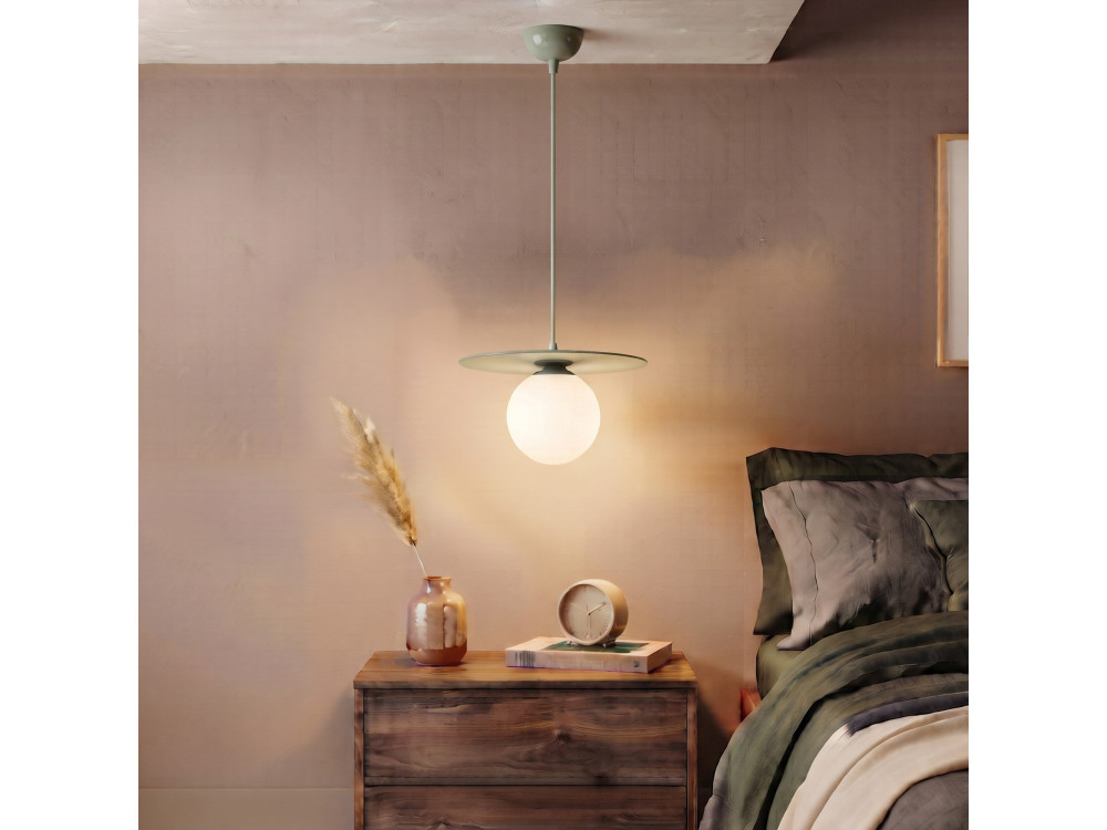 Lampada a sospensione in metallo "Vesper" - 40 x 40 cm - Verde