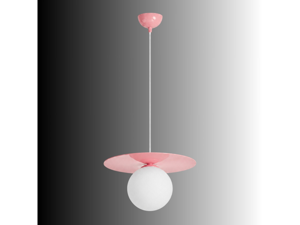 Lampada a sospensione in metallo "Vesper" - 40 x 40 cm - Rosa