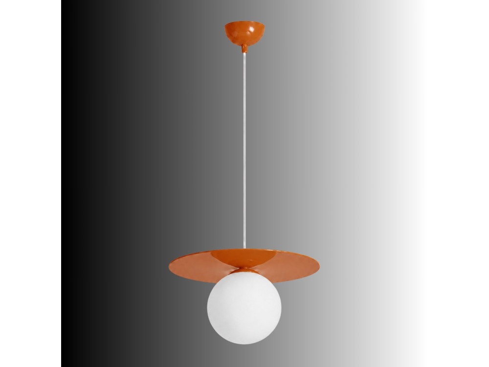 Lampada a sospensione in metallo "Vesper" - 40 x 40 cm - Arancione