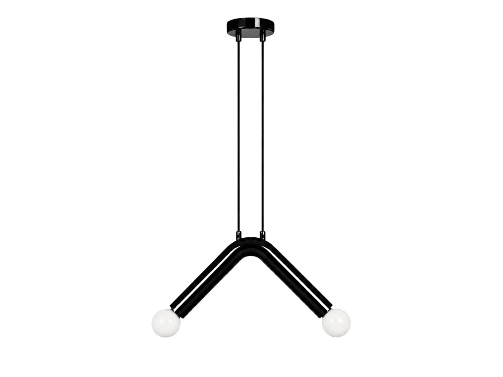 Lampada a sospensione in metallo "Balance" - 33 x 15 cm - Nero
