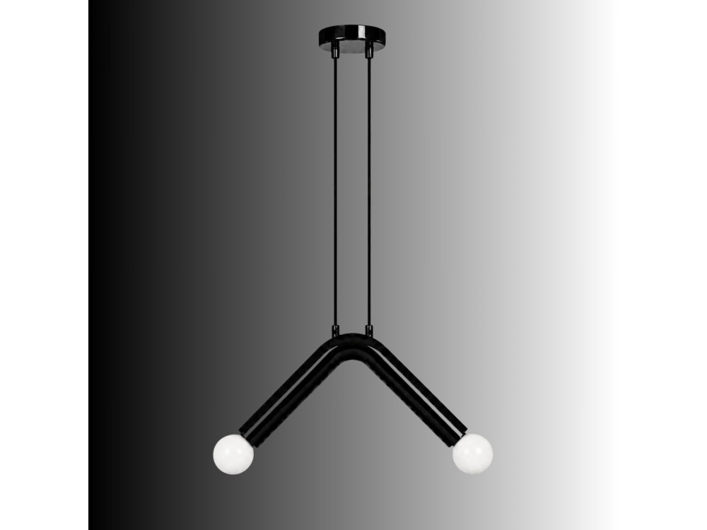 Lampada a sospensione in metallo "Balance" - 33 x 15 cm - Nero